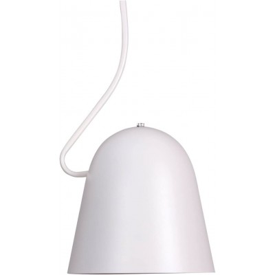 Lámpara colgante Forma Cónica Ø 27 cm. Salón, comedor y dormitorio. Policarbonato. Color blanco