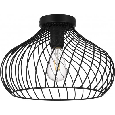 75,95 € Free Shipping | Ceiling lamp Eglo 60W Spherical Shape 37×37 cm. Living room, bedroom and lobby. Modern Style. Metal casting. Black Color