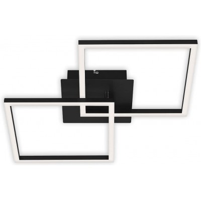 95,95 € Kostenloser Versand | Deckenlampe Quadratische Gestalten 62×37 cm. Rotierende LED Wohnzimmer, esszimmer und empfangshalle. Modern Stil. PMMA und Metall. Schwarz Farbe