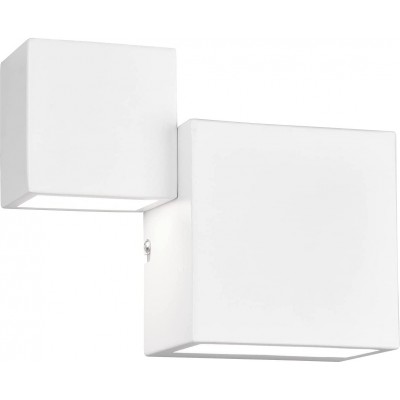 69,95 € Envio grátis | Luz de parede interna Trio 21×17 cm. 2 pontos de luz LED bidirecionais. regulador de intensidade Metais. Cor branco