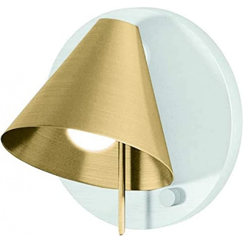 69,95 € Free Shipping | Indoor wall light Conical Shape 18×18 cm. Living room, dining room and bedroom. Metal casting. Golden Color