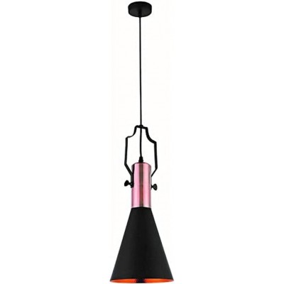 Подвесной светильник Коническая Форма 48×19 cm. Гостинная, столовая и лобби. Металл. Чернить Цвет