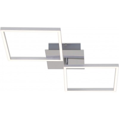 99,95 € Free Shipping | Ceiling lamp Square Shape 76×37 cm. Dimmable and rotatable LED. memory function Living room, bedroom and lobby. Modern Style. PMMA and Metal casting. Plated chrome Color