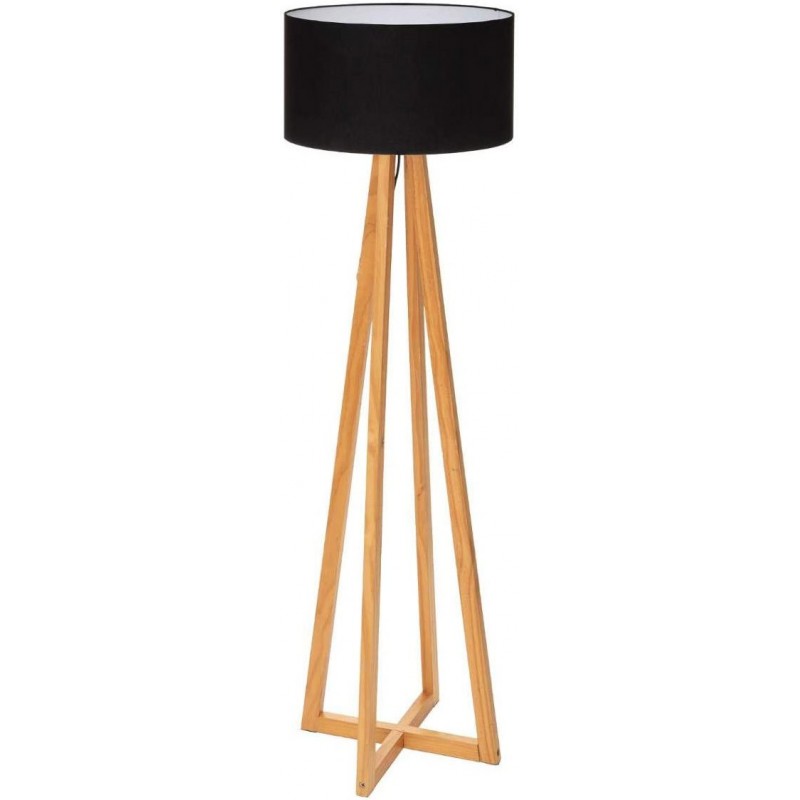 117,95 € Free Shipping | Floor lamp 25W 140×25 cm. Placed on tripod Pmma and wood. Black Color
