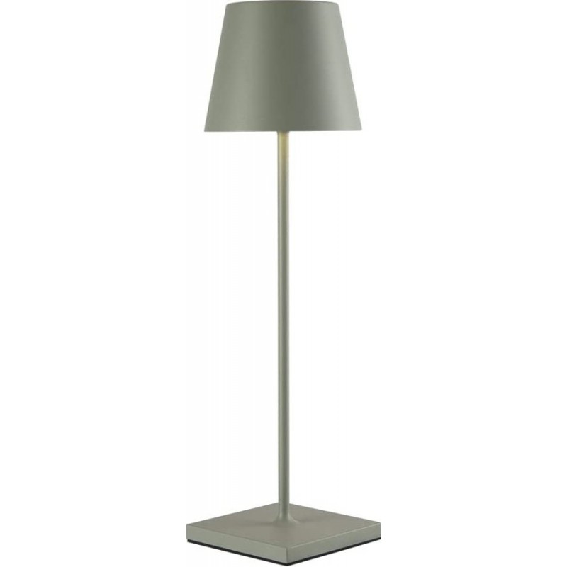 134,95 € Free Shipping | Table lamp 2W Conical Shape 38×10 cm. LED. Wireless connection. Tactile Living room, bedroom and lobby. Modern Style. Stainless steel and Aluminum. Green Color