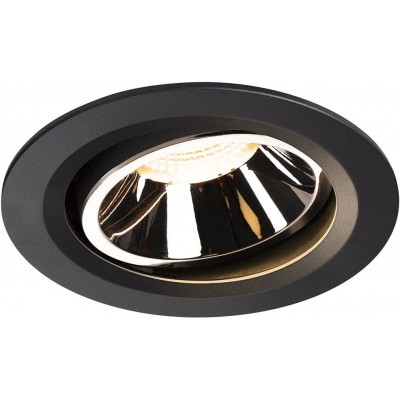 118,95 € Free Shipping | Recessed lighting 25W Round Shape 16×16 cm. Dimmable LED Living room, dining room and bedroom. Modern Style. Polycarbonate. Black Color