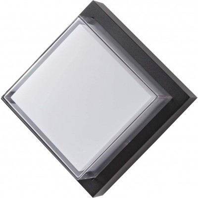 Aplique de pared interior 12W 16×16 cm. Metal. Color negro