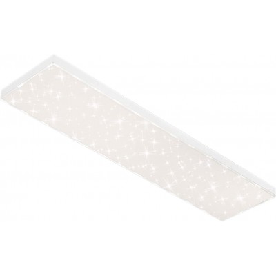 113,95 € Envio grátis | Painel de LED 100×25 cm. LED reguláveis borda luminosa. tela com padrão de estrela Pmma e metais. Cor branco