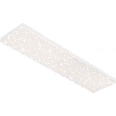Painel de LED Forma Retangular 100×25 cm. LED reguláveis borda luminosa. tela com padrão de estrela Cozinha e quarto. Estilo moderno. PMMA e Metais. Cor branco