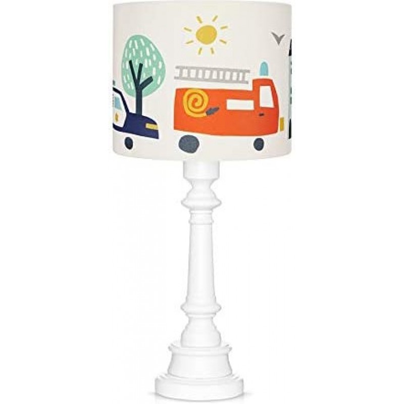 105,95 € Kostenloser Versand | Kinderlampe 60W Zylindrisch Gestalten 55×25 cm. Wohnzimmer, esszimmer und empfangshalle. Holz. Weiß Farbe