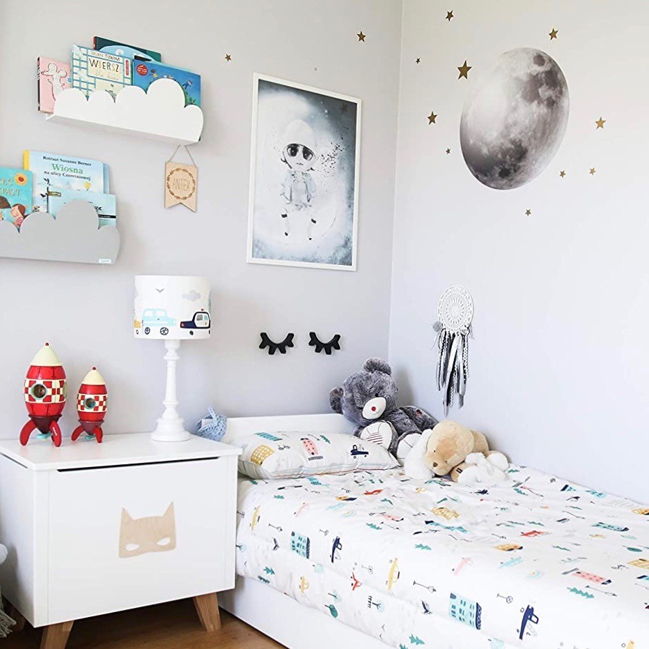 99,95 € Envoi gratuit | Lampe pour enfants 60W 55×25 cm. Bois. Couleur blanc