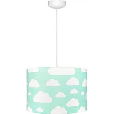 89,95 € Kostenloser Versand | Kinderlampe 60W 35×35 cm. Tulpe Holz, textil und polycarbonat. Grün Farbe