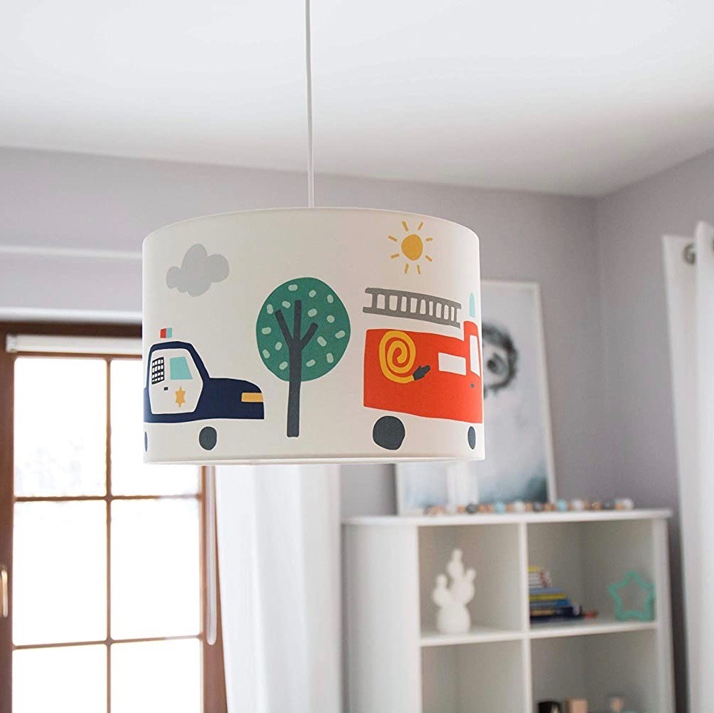 86,95 € Envoi gratuit | Lampe pour enfants 60W 35×35 cm. Bois et textile. Couleur blanc