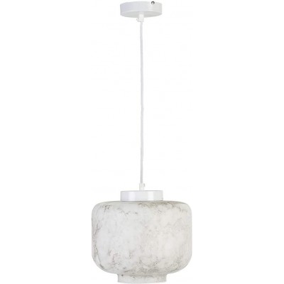 吊灯 球形 形状 28×27 cm. 客厅, 饭厅 和 卧室. 金属, 玻璃 和 大理石. 白色的 颜色