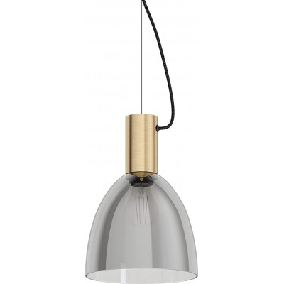 72,95 € Free Shipping | Hanging lamp Eglo Ø 19 cm. Steel, metal casting and glass. Golden Color