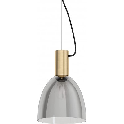 76,95 € Free Shipping | Hanging lamp Eglo Conical Shape Ø 19 cm. Living room, dining room and lobby. Modern Style. Steel, Metal casting and Glass. Golden Color