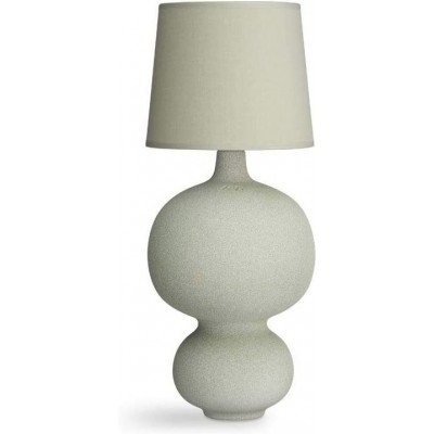 Table lamp 40W Cylindrical Shape 47×19 cm. Dining room, bedroom and lobby. Ceramic. Green Color