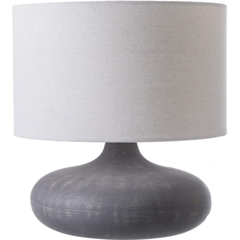 91,95 € Free Shipping | Table lamp 60W Cylindrical Shape 34×24 cm. Living room, dining room and bedroom. Modern Style. Concrete. Gray Color