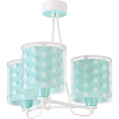 69,95 € Free Shipping | Kids lamp 60W Cylindrical Shape 39×39 cm. Triple spotlight patterned dots Living room, dining room and bedroom. Modern Style. Aluminum and PMMA. Green Color