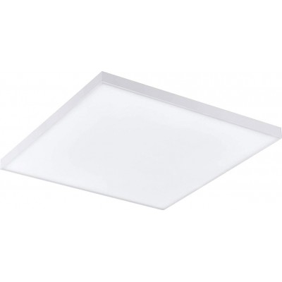 119,95 € Envio grátis | Luz de teto interna Eglo 15W 30×30 cm. Controle com APP para smartphone Aço e alumínio. Cor branco