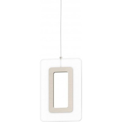 Hanging lamp Eglo 5W Rectangular Shape 110×14 cm. Living room, dining room and bedroom. Steel and PMMA. Nickel Color
