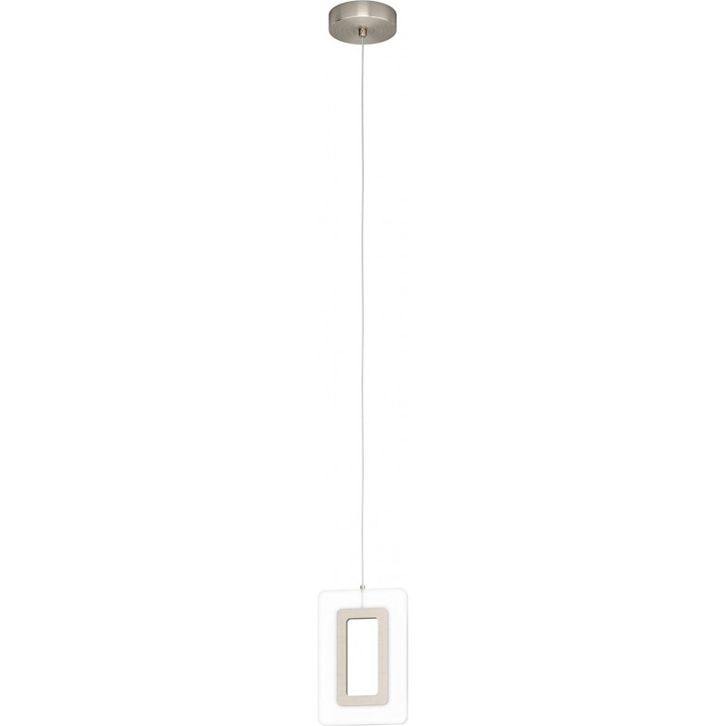 76,95 € Free Shipping | Hanging lamp Eglo 5W Rectangular Shape 110×14 cm. Living room, dining room and bedroom. Steel and PMMA. Nickel Color