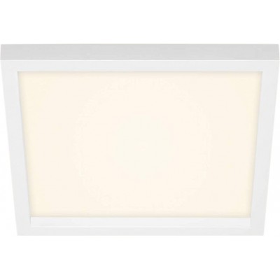 Luz de teto interna 18W Forma Quadrado 29×29 cm. LED. efeito de luz negra Sala de jantar, quarto e salão. Estilo moderno. PMMA. Cor branco