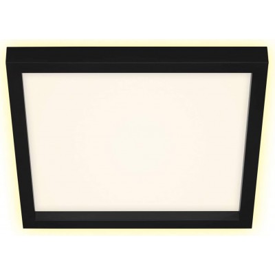 Plafón de interior 18W Forma Cuadrada 30×30 cm. LED. Efecto Blacklight Salón, dormitorio y vestíbulo. Estilo moderno. PMMA. Color negro