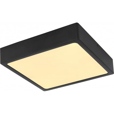 56,95 € Free Shipping | Indoor ceiling light 15W Square Shape 15×15 cm. Living room, dining room and bedroom. Acrylic and Metal casting. Black Color