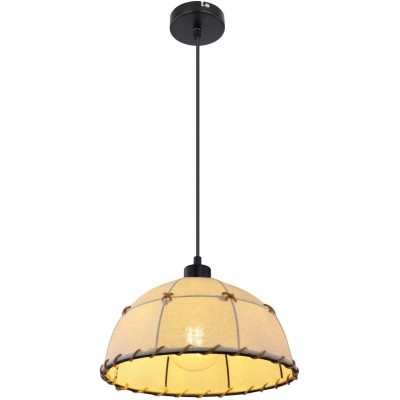 Hanging lamp 60W Spherical Shape 120 cm. Living room, bedroom and lobby. Rustic Style. Metal casting. Black Color