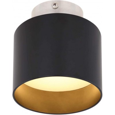 105,95 € Free Shipping | Ceiling lamp 8W Cylindrical Shape 11 cm. Living room, dining room and bedroom. Aluminum and PMMA. Black Color
