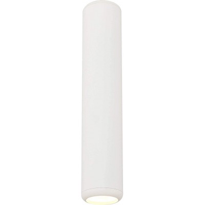 Hängelampe Zylindrisch Gestalten 37×12 cm. Wohnzimmer, schlafzimmer und empfangshalle. Acryl und Metall. Weiß Farbe
