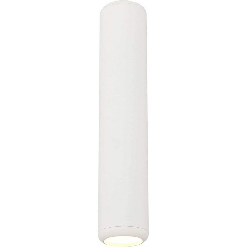 88,95 € Envio grátis | Lâmpada pendurada Forma Cilíndrica 37×12 cm. Sala de estar, quarto e salão. Acrílico e Metais. Cor branco