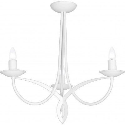 83,95 € Free Shipping | Chandelier 40W 40×40 cm. Triple focus Living room, bedroom and lobby. Metal casting. Gray Color