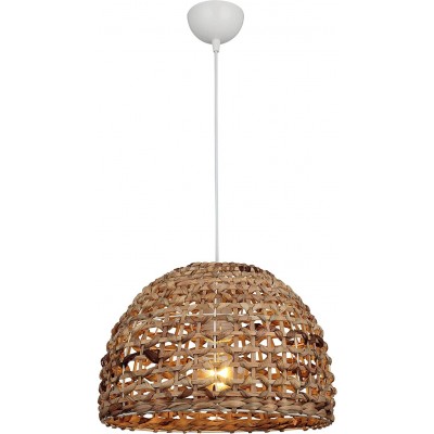 Lámpara colgante 40W Forma Esférica 38×38 cm. Salón, comedor y dormitorio. Metal. Color marrón