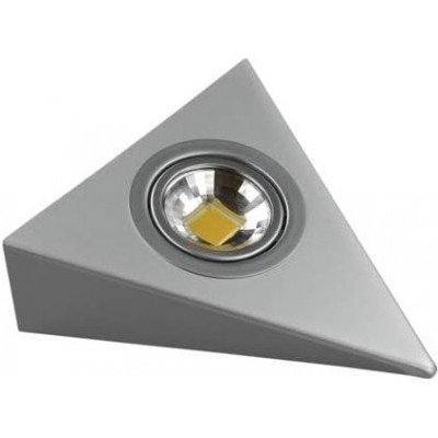 Illuminazione per mobili Forma Triangolare 21×19 cm. Soggiorno, camera da letto e atrio. Acciaio, Alluminio e PMMA. Colore grigio