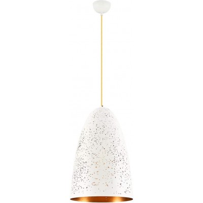 Lámpara colgante 40W Forma Cilíndrica 120×20 cm. Salón, comedor y dormitorio. Metal. Color blanco