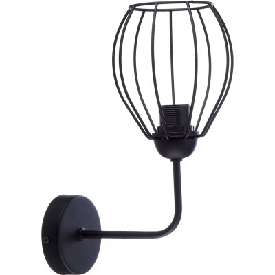 118,95 € Free Shipping | Indoor wall light Spherical Shape 30×22 cm. Living room, dining room and bedroom. Metal casting. Black Color