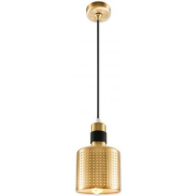 87,95 € Free Shipping | Hanging lamp 40W Cylindrical Shape 120×12 cm. Living room, dining room and lobby. Metal casting. Golden Color