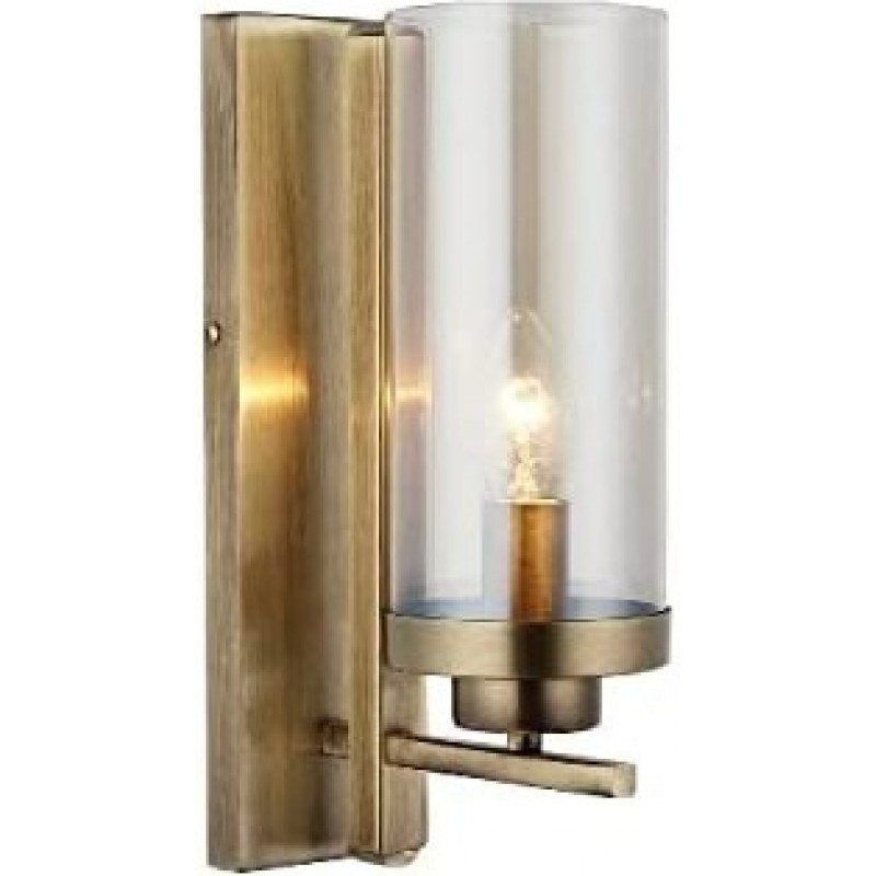 95,95 € Free Shipping | Indoor wall light 40W Cylindrical Shape 32×18 cm. Living room, dining room and lobby. Crystal, Metal casting and Glass. Gray Color