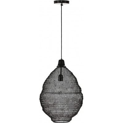 72,95 € 免费送货 | 吊灯 球形 形状 42×32 cm. 客厅, 饭厅 和 卧室. 金属. 黑色的 颜色