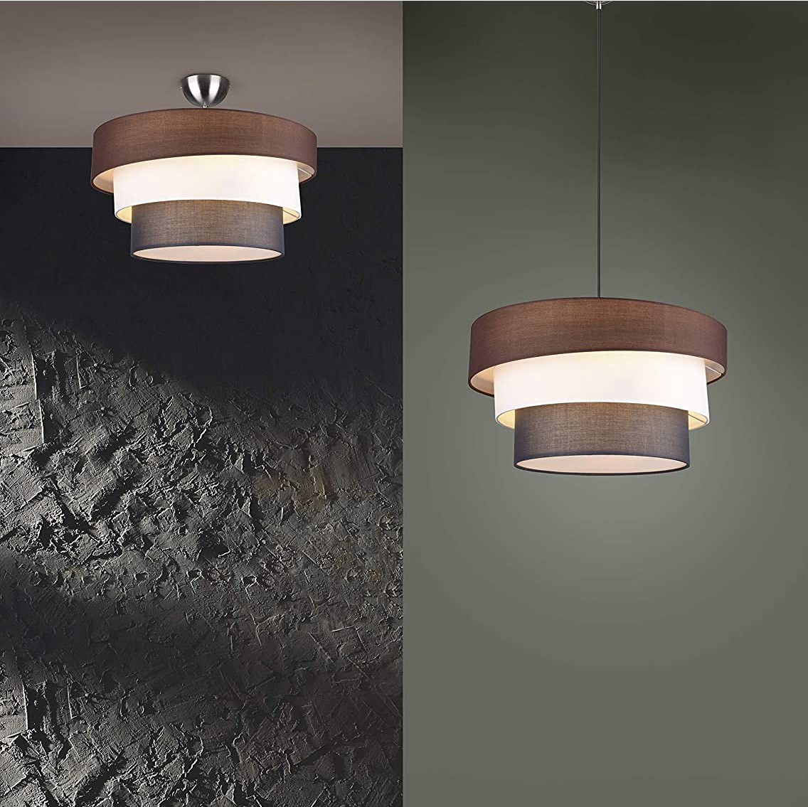 114,95 € Бесплатная доставка | Подвесной светильник Trio 40W 45×45 cm. Металл