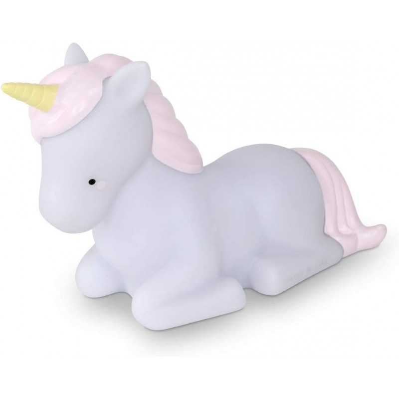 69,95 € Free Shipping | Kids lamp 21×15 cm. LED night light. Unicorn shaped design. remote control and transformer Pmma. White Color