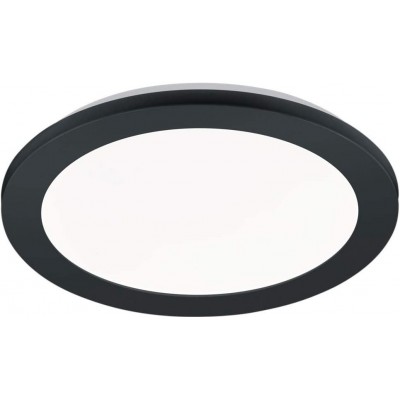 72,95 € Free Shipping | Indoor ceiling light Reality 15W Round Shape 26×26 cm. LED Living room, dining room and bedroom. Classic Style. Acrylic and PMMA. Black Color
