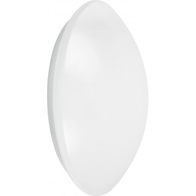 Indoor wall light 24W 3000K Warm light. Round Shape 40×40 cm. LED with sensor Living room, dining room and lobby. PMMA and Metal casting. White Color