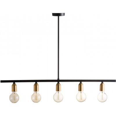 Lampe à suspension Façonner Sphérique 92×63 cm. 5 points lumineux Salle, salle à manger et chambre. Métal. Couleur noir