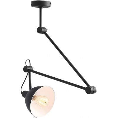 Lámpara colgante 60W Forma Angular 110×18 cm. Articulable Comedor, dormitorio y vestíbulo. Estilo clásico. Metal. Color negro