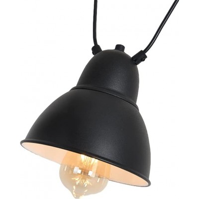 Lámpara colgante 60W 280×18 cm. Metal. Color negro