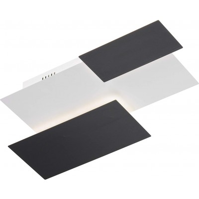 Lámpara de techo 17W Forma Rectangular 53×33 cm. Salón, comedor y dormitorio. Estilo moderno. Metal. Color negro