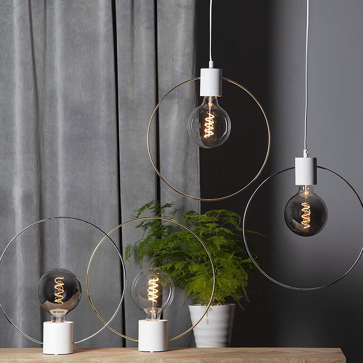 68,95 € Envío gratis | Iluminación decorativa 25W 37×35 cm. Metal y madera. Color blanco